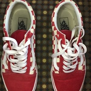 Red checkerboard Old Skool Vans